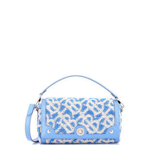 Burberry TB Note Top Handle Bag Sequin Embellished Fabric